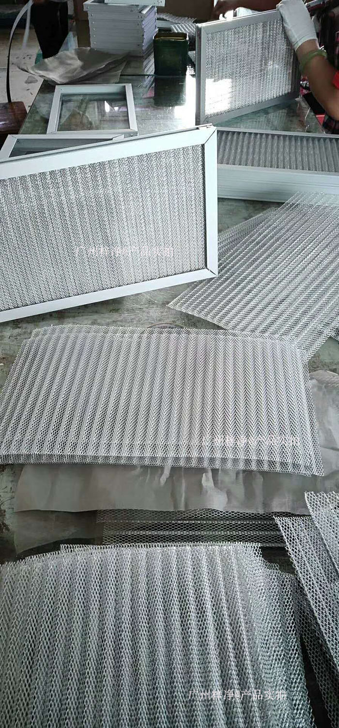 金屬網(wǎng)過濾器框架：鍍鋅鋼板、鋁合金或不銹鋼